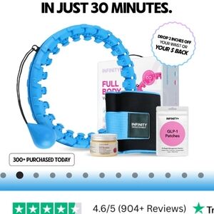 Infinity Weighted Hula Hoop Set in Blue